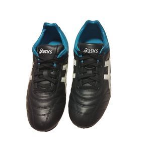 ASICS HL750 W Size 9 Running Sneaker Shoe Leather Upper Rubber Sole Black Aqua